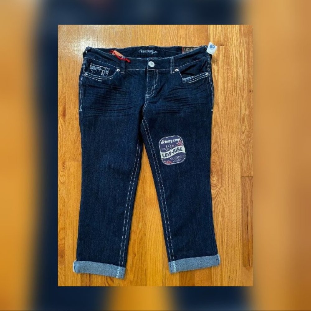 New Amethyst Jeans Skinny Crop Low Rise Size 13